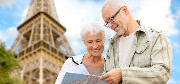 older couple in paris france