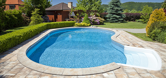 Backyard swimming pool