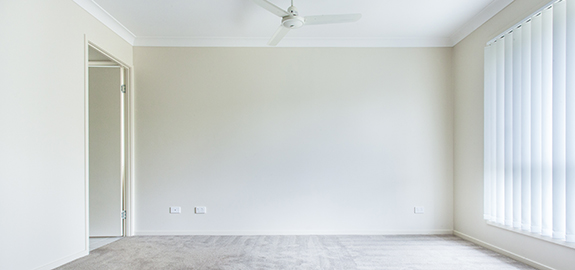 Empty room in a vacant home