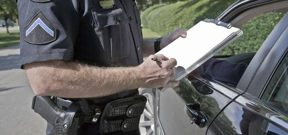 driver pulled over for speeding